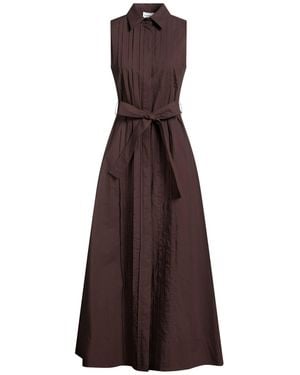P.A.R.O.S.H. Dark Maxi Dress Cotton - Brown