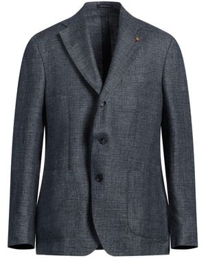 Sartoria Latorre Blazer Linen, Virgin Wool - Blue