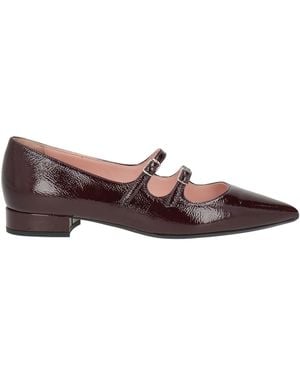 Anna F. Burgundy Ballet Flats Leather - Brown