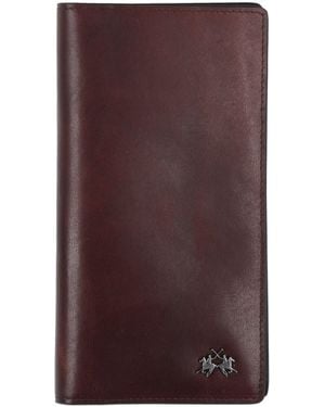 La Martina Dark Wallet Calfskin - Purple