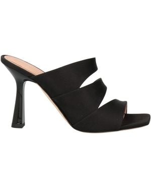 Alberta Ferretti Sandals Textile Fibers - Black