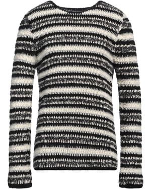Dolce & Gabbana Ivory Sweater Mohair Wool, Virgin Wool, Synthetic Fibers, Cashmere, Silk - Black