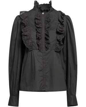 Antik Batik Charcoal Shirt Cotton - Black