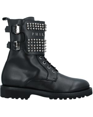 Philipp Plein Ankle Boots Soft Leather - Black