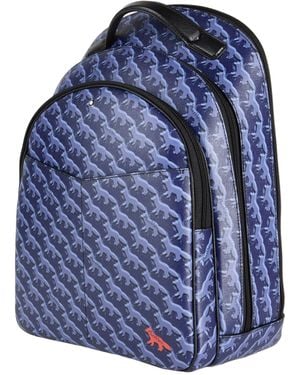 Montblanc X Maison Kitsuné -- Slate Backpack Leather - Blue