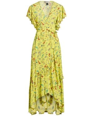 Jessie Western Midi Dress Silk - Yellow