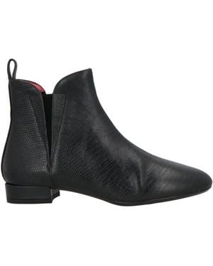 Pas De Rouge Ankle Boots Leather - Black