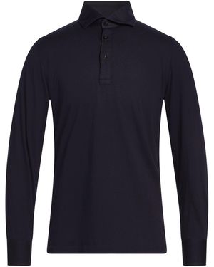 Paoloni Midnight Polo Shirt Cotton - Blue