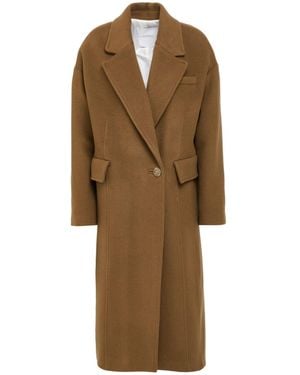 Beatrice B. Camel Coat Virgin Wool, Polyamide - Natural