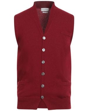 Ballantyne Burgundy Cardigan Cashmere - Red
