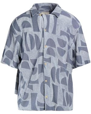 Folk Shirt Cotton, Polyester - Blue