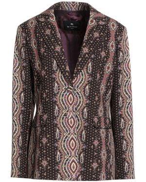 Etro Blazer Virgin Wool, Elastane - Brown