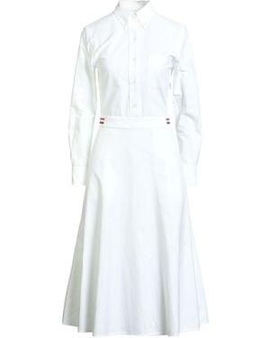 Thom Browne Midi Dress Cotton - White