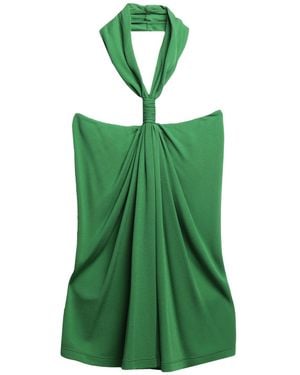 Loewe Crepe Top With Twisted Knot - Green