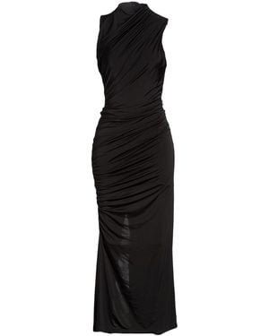 MARSĒM Maxi Dress Polyester, Elastic Fibres - Black