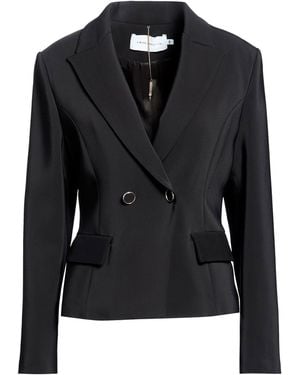 SIMONA CORSELLINI Blazer Viscose, Elastane - Black