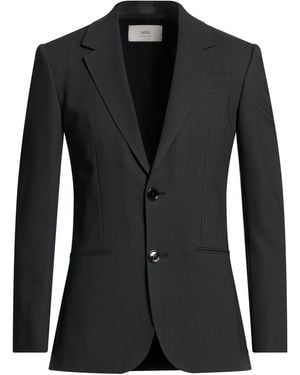 Ami Paris Charcoal Blazer Virgin Wool - Black