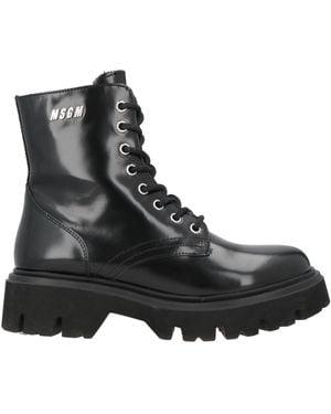 MSGM Ankle Boots Leather - Black