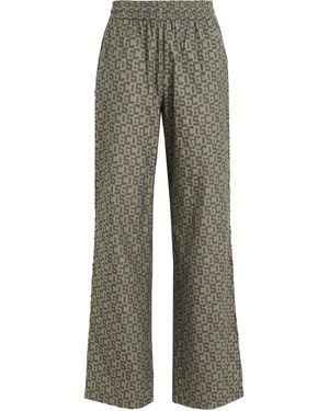 Gcds Pants Cotton, Crystal, Brass - Gray