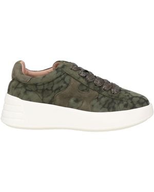 Hogan Military Trainers Leather - Green