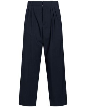 KENZO Midnight Pants Virgin Wool - Blue