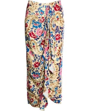 Isabel Marant Ivory Maxi Skirt Viscose, Silk - White