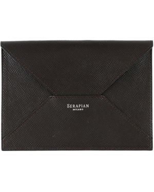 Serapian Dark Pouch Soft Leather - Black