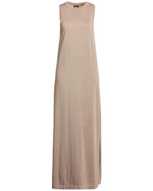 Peserico Sand Maxi Dress Cotton, Viscose, Metal Fibre, Polyester - Natural