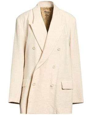 Uma Wang Cream Overcoat & Trench Coat Linen, Cashmere - Natural