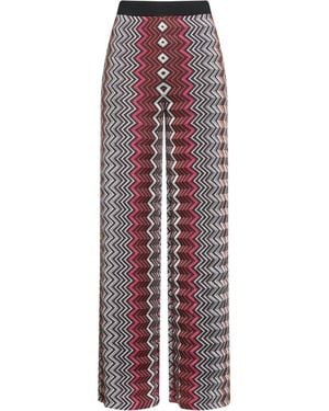 Missoni Trousers Viscose, Wool, Elastane, Polyamide - Red