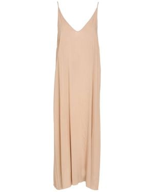 Alysi Crème Sand Midi Dress Viscose - White