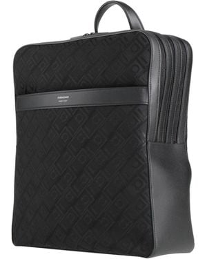 Ferragamo Backpack Leather, Textile Fibers - Black