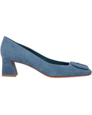 Santoni Court Shoes Leather - Blue