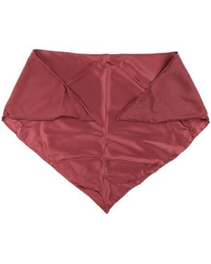 LES INCONNUS Burgundy Scarf Silk - Red