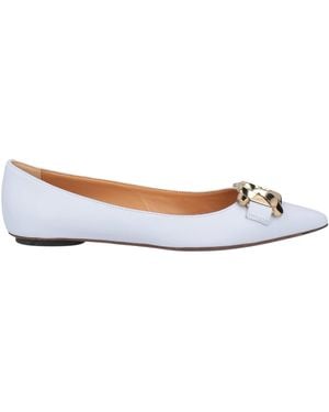 Tod's Lilac Ballet Flats Leather - White