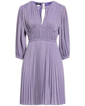 Liu Jo Mauve Mini Dress Viscose, Polyamide, Metallic Polyester, Elastane - Purple
