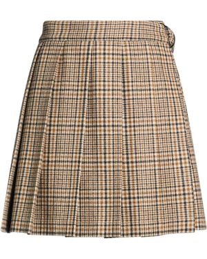 Brunello Cucinelli Mini Skirt Virgin Wool - Natural