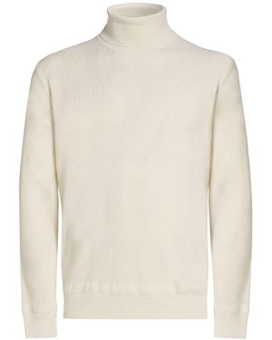 Boglioli Ivory Turtleneck Virgin Wool - White
