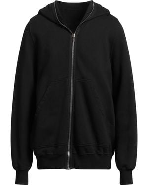 パーカー・フーディ Rick Owens Oversized Black Knit Sweatshirt With Full Zip Rick Owens Oversized Black Knit Sweatshirt With Full Zip