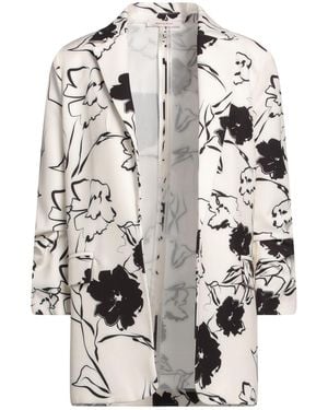 White Wise Ivory Blazer Polyester, Elastane - Gray