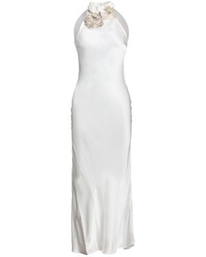 Amen Ivory Maxi Dress Acetate, Silk - White