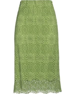 Shirtaporter Midi Skirt Cotton, Viscose, Polyamide - Green