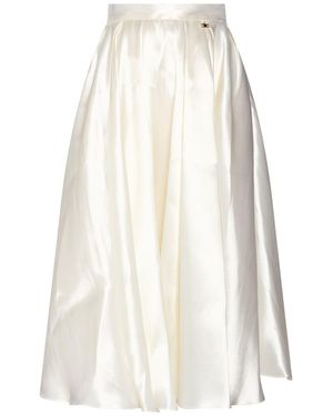 Elisabetta Franchi Ivory Midi Skirt Polyester - White