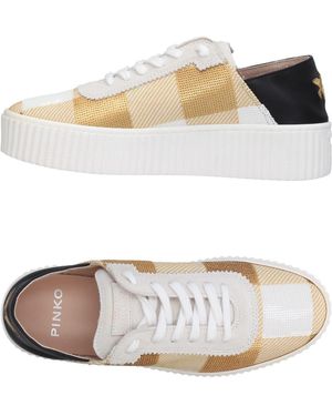 Pinko Sneakers Soft Leather, Textile Fibers - White