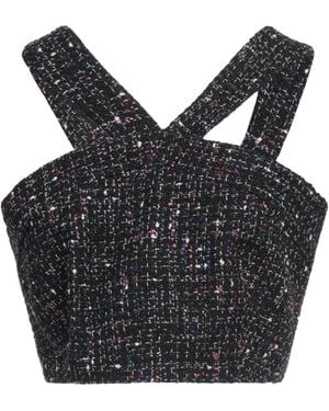 Sandro Top Cotton, Viscose, Acrylic, Polyamide, Metallic Fibre - Black