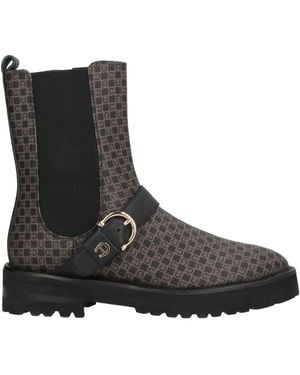 Aigner Ankle Boots Leather, Textile Fibers, Synthetisches Material - Black