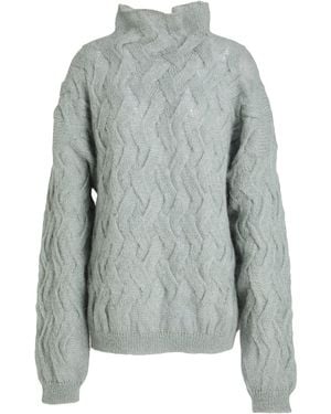 Semicouture Slate Turtleneck Acrylic, Polyamide, Mohair Wool - Gray