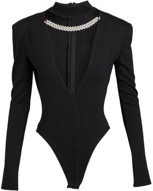 David Koma Bodysuit Viscose, Polyamide, Elastane - Black