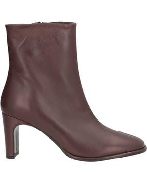 Bianca Di Burgundy Ankle Boots Leather - Brown