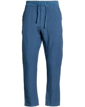 120% Lino Trousers Linen - Blue